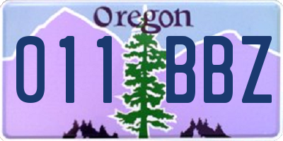 OR license plate 011BBZ
