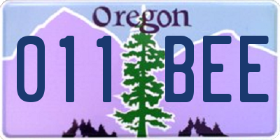 OR license plate 011BEE