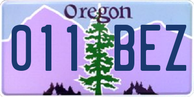 OR license plate 011BEZ