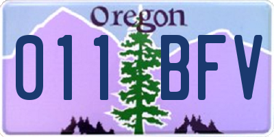 OR license plate 011BFV