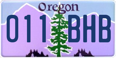 OR license plate 011BHB