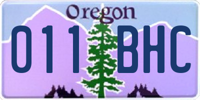 OR license plate 011BHC