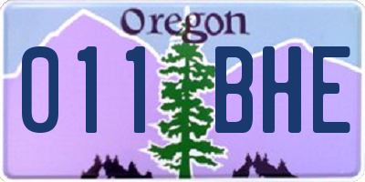 OR license plate 011BHE