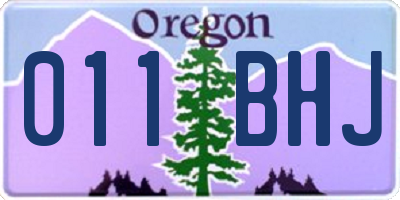 OR license plate 011BHJ