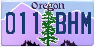 OR license plate 011BHM