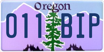 OR license plate 011BIP