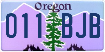 OR license plate 011BJB