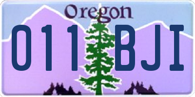 OR license plate 011BJI