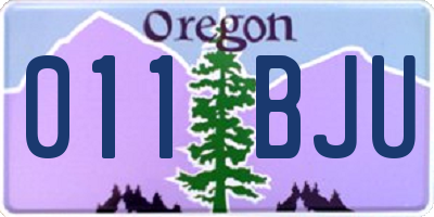 OR license plate 011BJU
