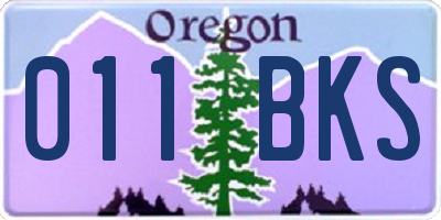 OR license plate 011BKS