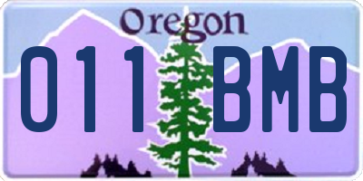 OR license plate 011BMB