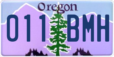 OR license plate 011BMH