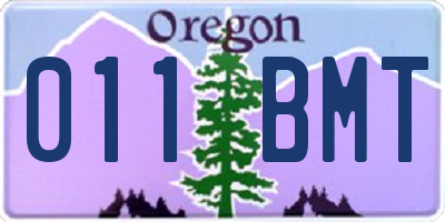 OR license plate 011BMT
