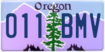 OR license plate 011BMV