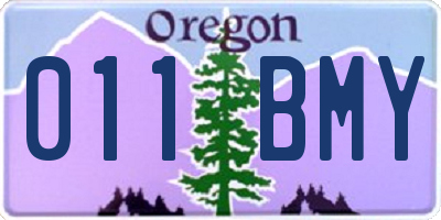 OR license plate 011BMY