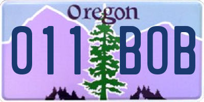 OR license plate 011BOB