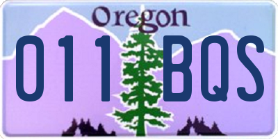 OR license plate 011BQS