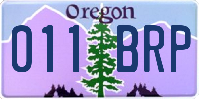 OR license plate 011BRP