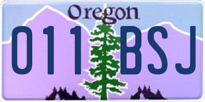 OR license plate 011BSJ