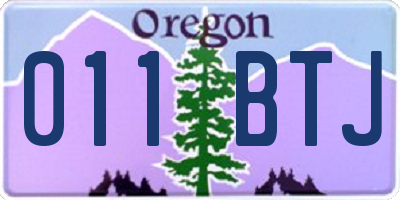 OR license plate 011BTJ