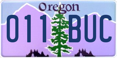 OR license plate 011BUC