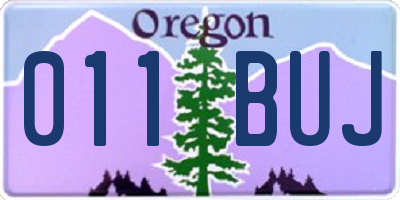 OR license plate 011BUJ