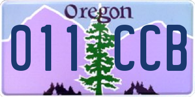 OR license plate 011CCB