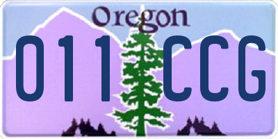 OR license plate 011CCG