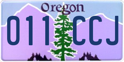 OR license plate 011CCJ