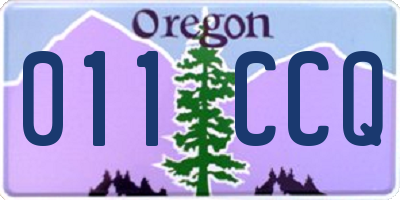 OR license plate 011CCQ
