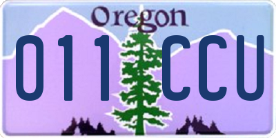 OR license plate 011CCU