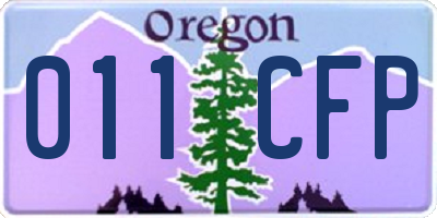 OR license plate 011CFP
