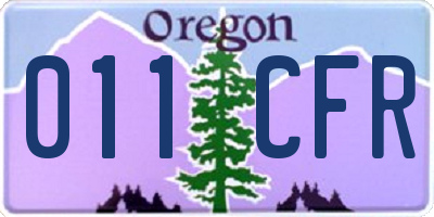 OR license plate 011CFR