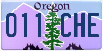OR license plate 011CHE
