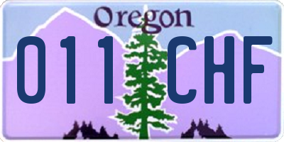 OR license plate 011CHF