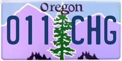 OR license plate 011CHG
