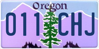 OR license plate 011CHJ
