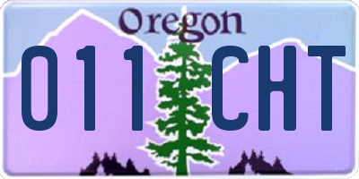 OR license plate 011CHT