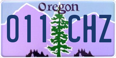 OR license plate 011CHZ