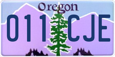 OR license plate 011CJE