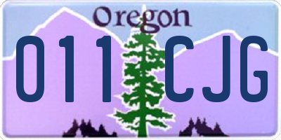 OR license plate 011CJG