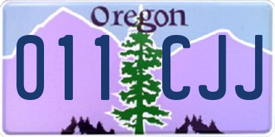 OR license plate 011CJJ