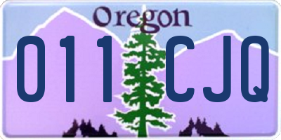 OR license plate 011CJQ