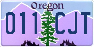 OR license plate 011CJT