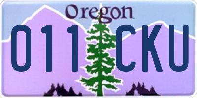 OR license plate 011CKU