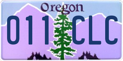 OR license plate 011CLC