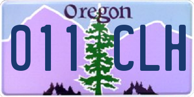 OR license plate 011CLH