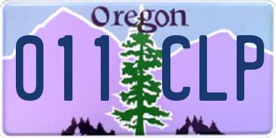 OR license plate 011CLP
