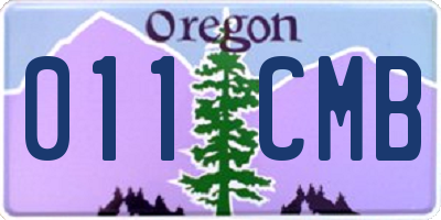 OR license plate 011CMB