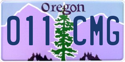 OR license plate 011CMG
